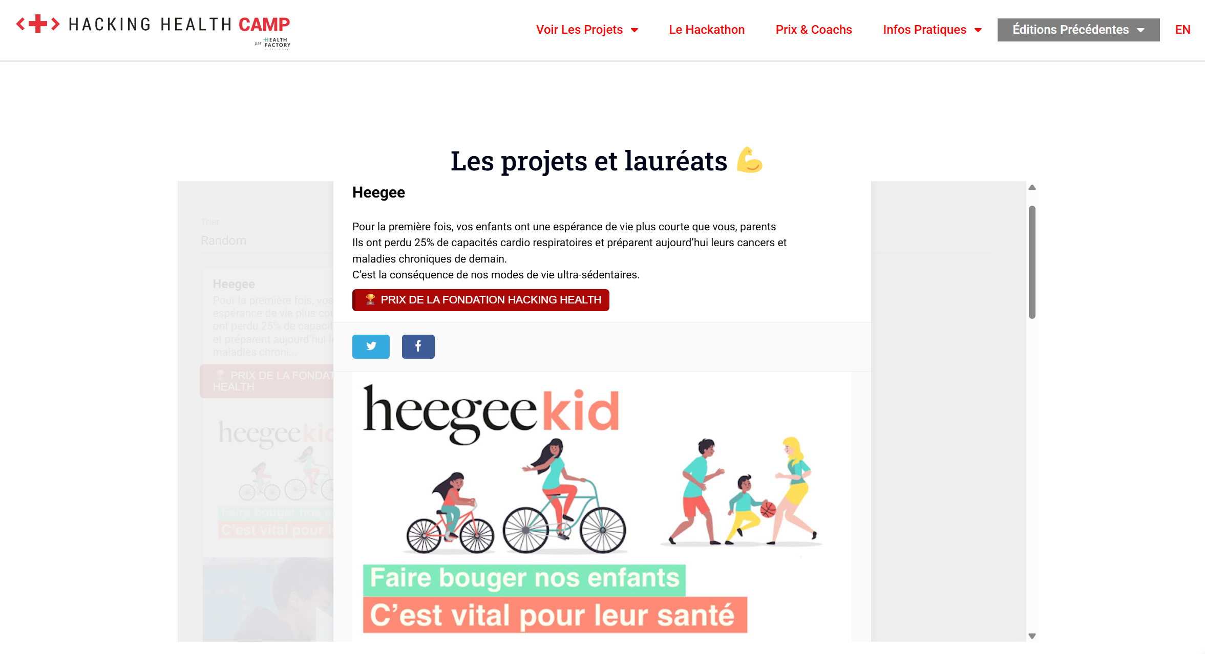 Team Heegee winning the Hacking Health Camp hackathon in Strasbourg